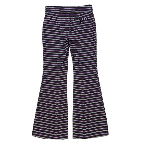 Anthropologie Maeve Striped Kick Flare Pant 0 Ankle Length Retro Multicolor - Picture 11 of 12